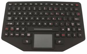 K-TEK-M275TP-FN-BL-ML-OEM Защищенная промышленная IP67 клавиатура, 89 клавиш, PS/2 / USB, русская раскладка, цвет черный, подсветка красная, без электромагнитной совместимости