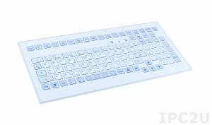 TKS-104c-MODUL-EP-PS/2 Встраиваемая промышленная IP65 клавиатура с защитой краев, 104 клавиши, PS/2