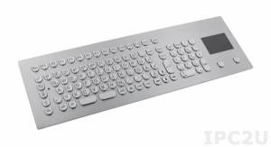 TKV-105-TOUCH-MODUL-USB Встраиваемая вандалоустойчивая IP65 клавиатура, передняя панель из нержавеющей стали, 105 клавиш, тачпад, USB