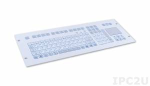 TKS-105c-TOUCH-FP-4HE-USB Встраиваемая промышленная IP65 клавиатура, 19&quot;, 4U, 105 клавиш, тачпад, USB
