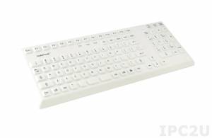 TKG-105-IP68-GREY-PS/2 Настольная силиконовая IP68 серая клавивтура, 105 клавиш, джостик, USB