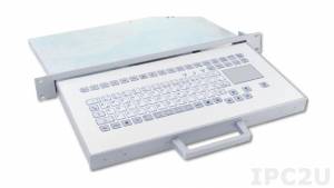 TKS-088c-TOUCH-SCHUBL-USB Выдвижная ромышленная IP65 клавиатура для монтажа в 19&quot;, 1U, 88 клавиш, тачпад, USB